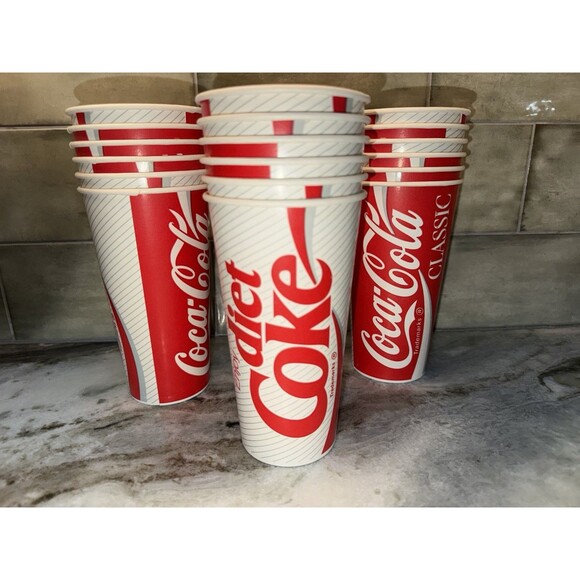 Coca Cola Other - 1980s Coca Cola Coke Classic Diet Coke 12 oz Vending Wax Paper Cups -18 Cups NOS